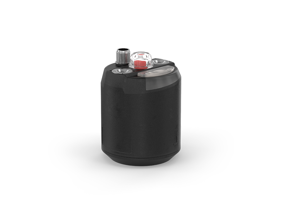 Commande de vanne et positionneur GEMÜ avec indicateurs LED et capteur à effet Hall pour la détection de la position de la vanne dans les processus d'automatisation.