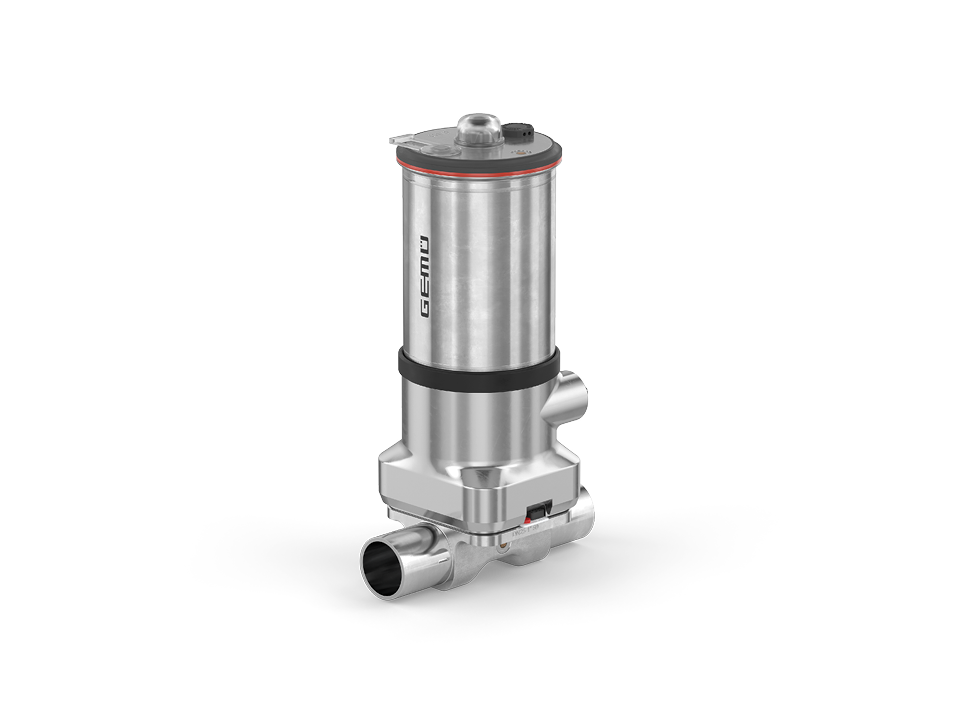 Stainless steel diaphragm valve with seal and diaphragm for precise control of flows in industrial applications.