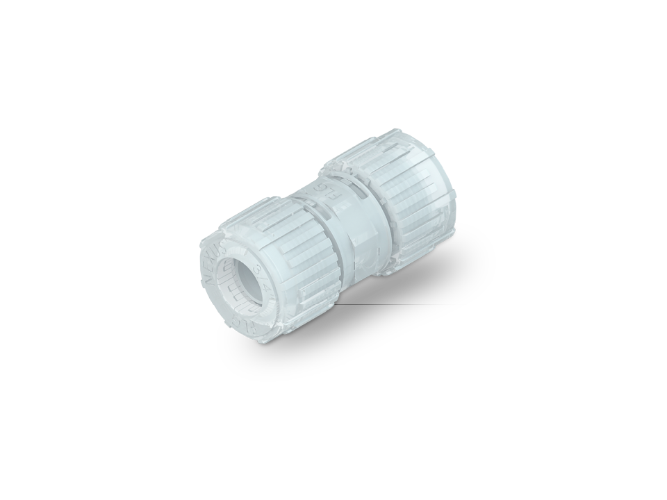 NXSU Nexus Connect transition fitting with cylindrical plug shape, shown in isolation.,NXSU Nexus Connect transition fitting with cylindrical plug shape, shown in isolation.,NXSU Nexus Connect transition fitting with cylindrical plug shape, shown in isola