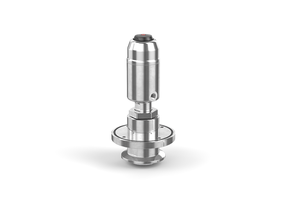 GEMÜ single-use valve with pneumatic stainless steel actuator and Tri-Clamp connection – suitable for aseptic applications in the biotechnology and pharmaceutical industries.