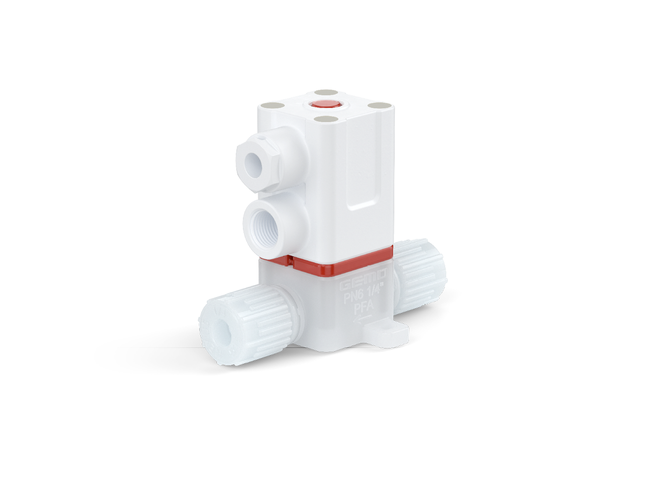 Diaphragm seat valve with handwheel and plastic coating for precise control of liquids and gases in industrial piping systems.