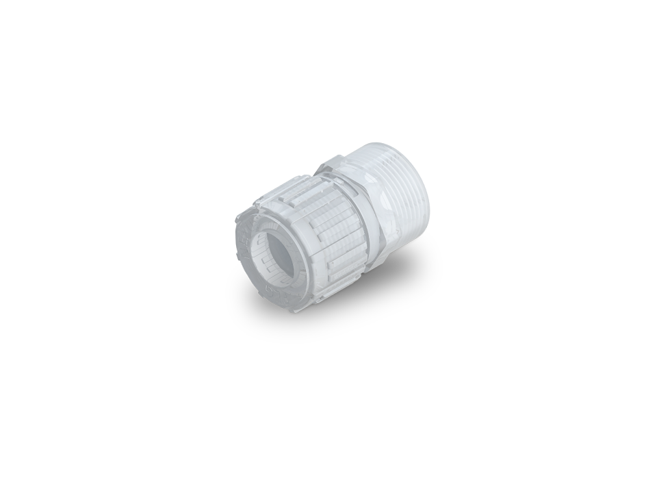 T-Stück-Fitting aus PFA mit Nexus Connect und NPT-Gewinde, für 200 °C und 8,28 bar, mit Gauge Ring und SEMI-konform.,T-Stück-Fitting aus PFA mit Nexus Connect und NPT-Gewinde, für 200 °C und 8,28 bar, mit Gauge Ring und SEMI-konform.,T-Stück-Fitting aus P