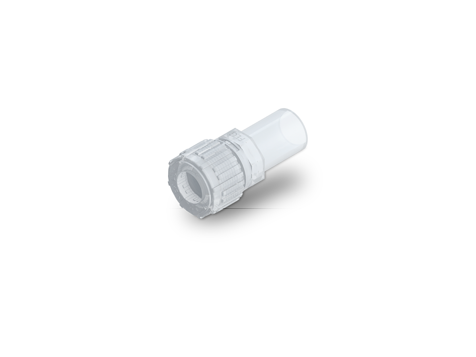 White Nexus Connect fitting with weld connection made of PFA for high-purity applications.,White Nexus Connect fitting with weld connection made of PFA for high-purity applications.,White Nexus Connect fitting with weld connection made of PFA for high-pur