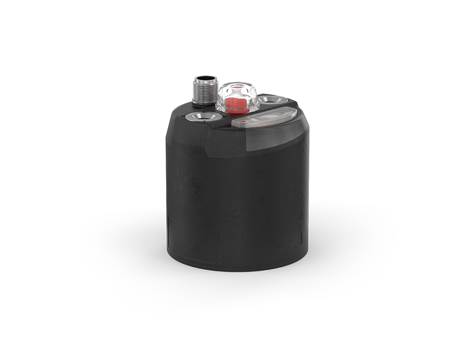 Commande de vanne et positionneur GEMÜ avec indicateurs LED et capteur à effet Hall pour la détection de la position de la vanne dans les processus d'automatisation.